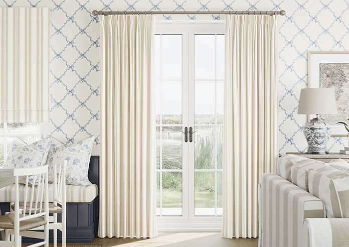 Noble Stripe, Rye - Made to Measure Curtains - Image 3